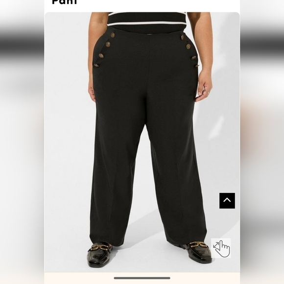 Torrid NWT Pull-On Wide Leg High-Rise Retro Chic Nautical Pant 4x or 0x - Picture 5 of 12